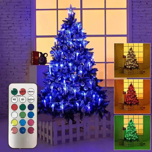 Set di candele LED senza fili, 30 pezzi con telecomando, vari colori