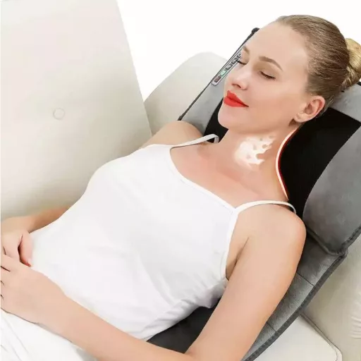 Tappetino da massaggio in pietra giada con terapia del calore - 3 modalità di massaggio, design portatile