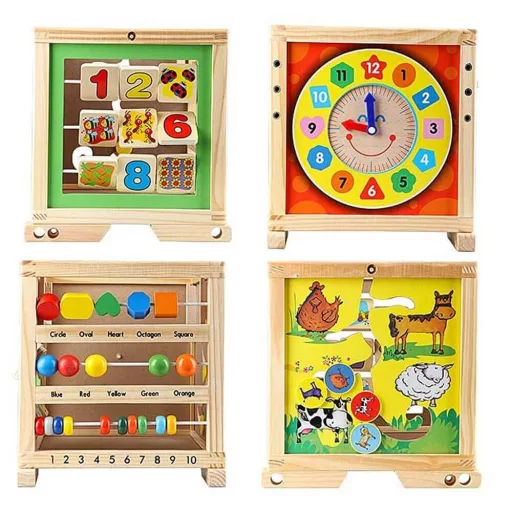 Giocattolo multifunzionale in legno per camminare con caratteristiche di sviluppo delle abilità per bambini