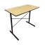 Scrivania in legno naturale con gambe in metallo - design stabile e rinforzi
