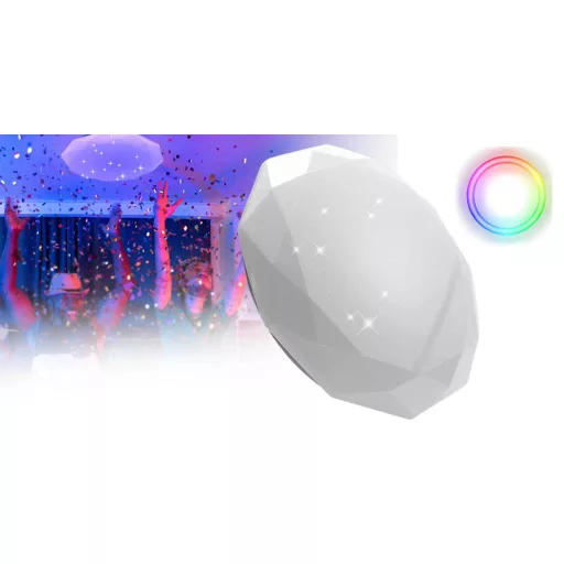 Lampada da soffitto Smart RGB LED con controllo Wi-Fi e luminosità regolabile