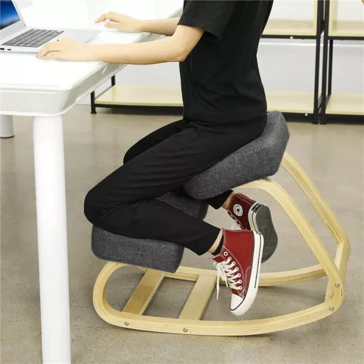 Sedia da ginocchio ergonomica che migliora l'equilibrio - Grigia