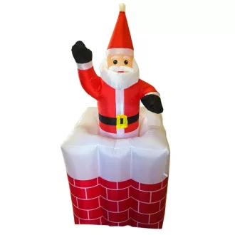   Decorazione di Natale Santa Gonfiabile con Luci LED - 157x67x67 cm
