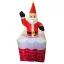 Decorazione di Natale Santa Gonfiabile con Luci LED - 157x67x67 cm