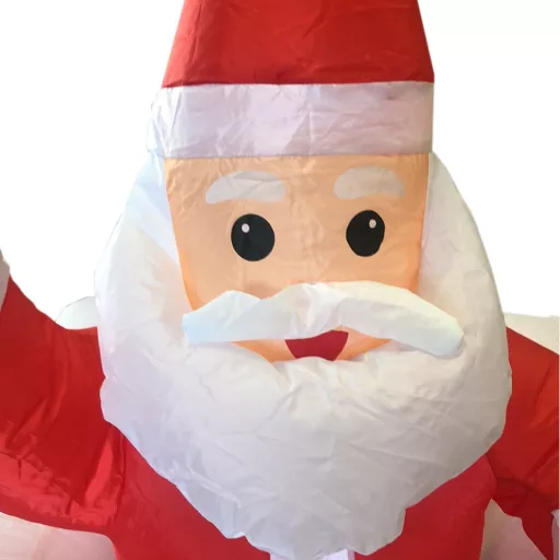 Decorazione di Natale Santa Gonfiabile con Luci LED - 157x67x67 cm