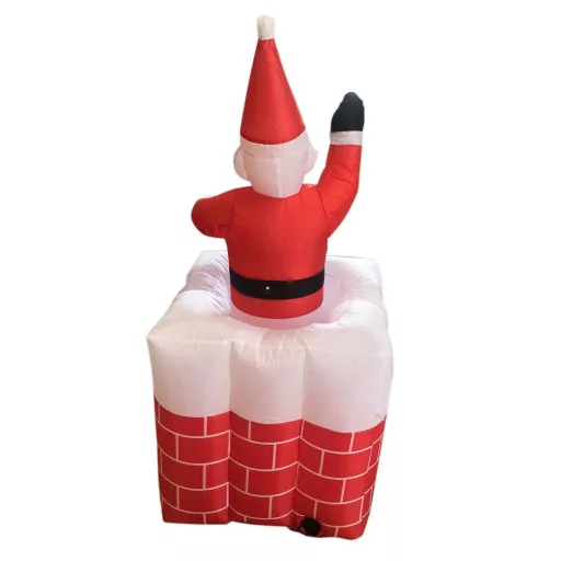 Decorazione di Natale Santa Gonfiabile con Luci LED - 157x67x67 cm