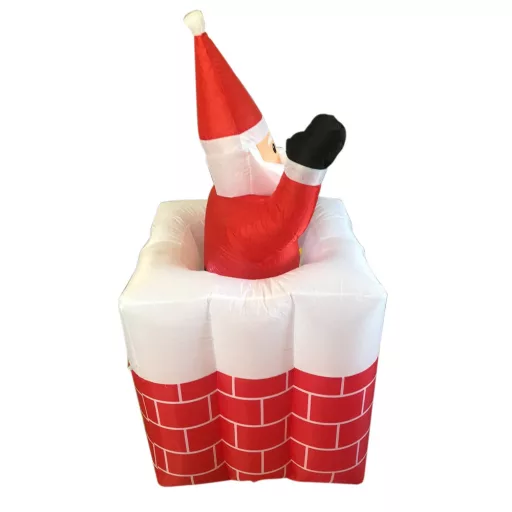 Decorazione di Natale Santa Gonfiabile con Luci LED - 157x67x67 cm