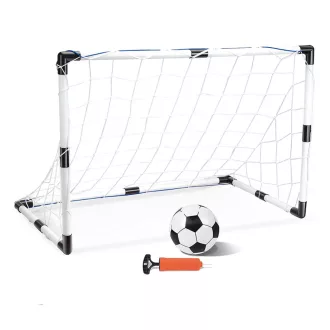   Set di porte da calcio portatili 2-in-1 con pallone e pompa - Dimensioni regolabili per divertimento all'aperto