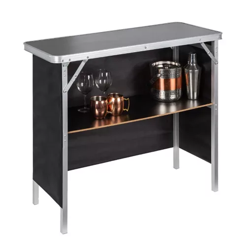 Bancone bar pieghevole portatile con copertura rimovibile per uso interno ed esterno