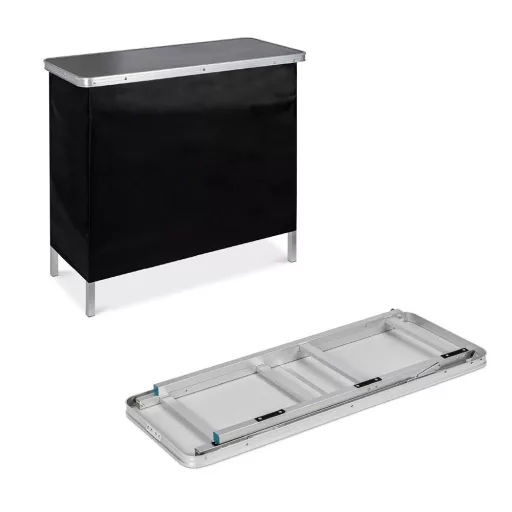 Bancone bar pieghevole portatile con copertura rimovibile per uso interno ed esterno