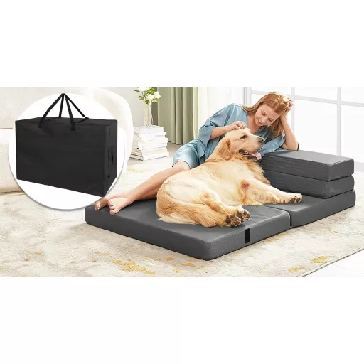 Materasso pieghevole portatile con borsa - 100x190x10 cm, ideale per ospiti e viaggi