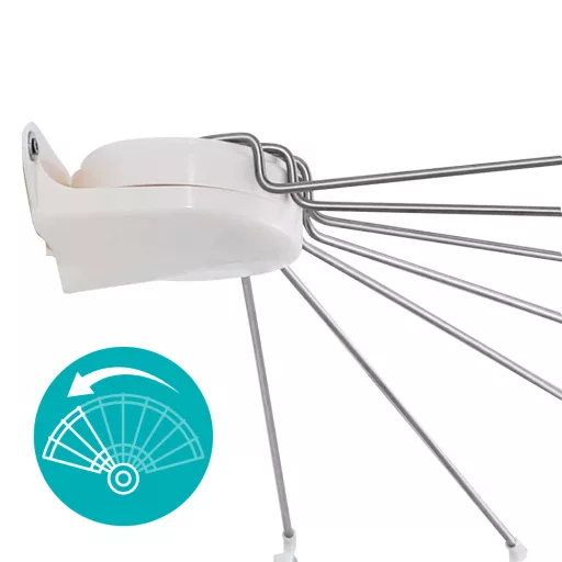 Supporto per tenda da doccia a forma di ombrello con tenda regalo grande (265 x 200 cm)