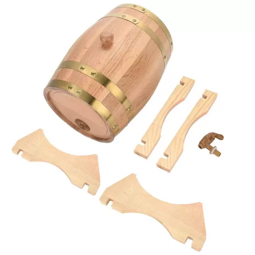 Barile in rovere da 5 litri con rubinetto per una conservazione elegante delle bevande