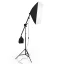 Kit di illuminazione da studio portatile con luce bianca fredda 5500K e treppiede regolabile