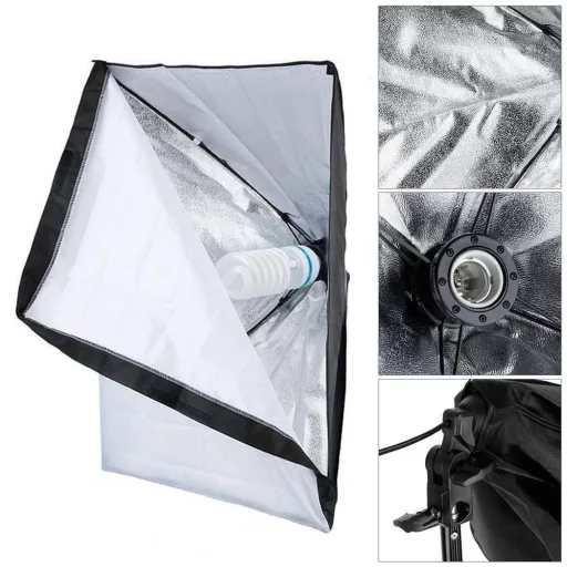 Kit di illuminazione da studio portatile con luce bianca fredda 5500K e treppiede regolabile
