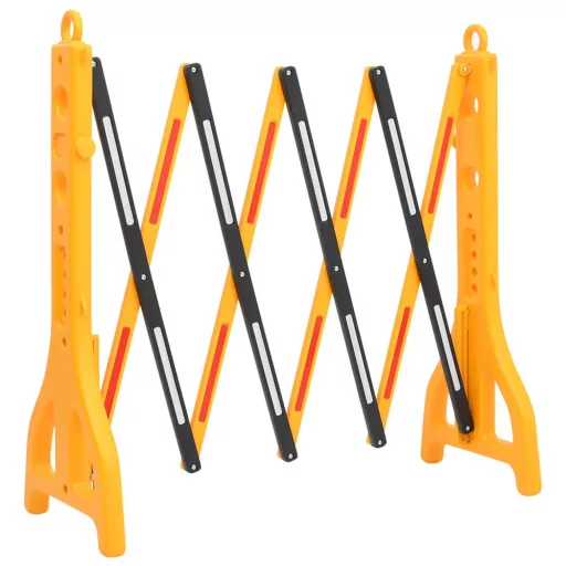 Barriera stradale pieghevole con strisce riflettenti - Lunghezza regolabile (26-252 cm)