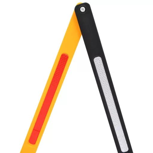 Barriera stradale pieghevole con strisce riflettenti - Lunghezza regolabile (26-252 cm)