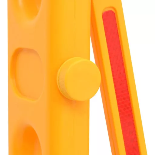 Barriera stradale pieghevole con strisce riflettenti - Lunghezza regolabile (26-252 cm)