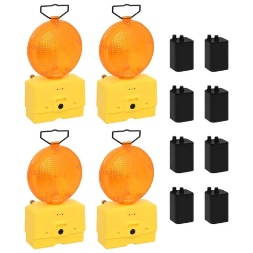 Luci di avviso stradale a batteria - 4 pezzi, resistenti alle intemperie, alta visibilità