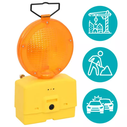 Luci di avviso stradale a batteria - 4 pezzi, resistenti alle intemperie, alta visibilità