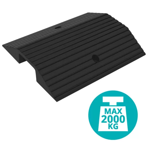 Rampe di soglia in gomma resistente - Capacità di carico di 2000 kg, design antiscivolo
