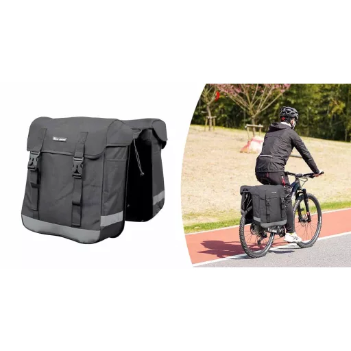 Borsa da bicicletta impermeabile da 33L con strisce riflettenti