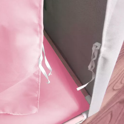 Casa da gioco per bambini con materassino morbido - Rosa, facile da montare, struttura in legno naturale