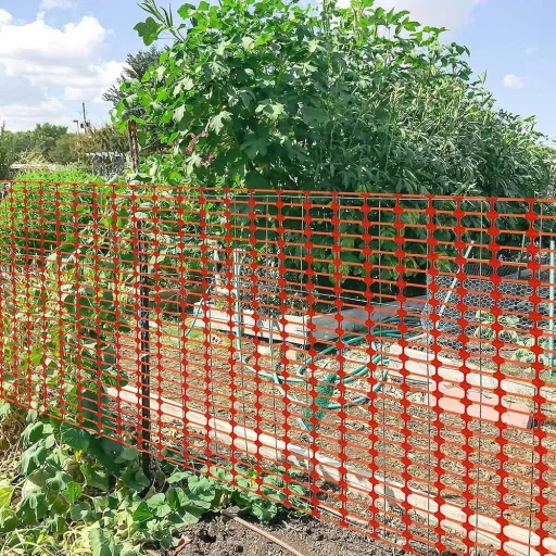 Rete di recinzione in plastica durevole da 50 m - Tagliabile per costruzioni ed eventi