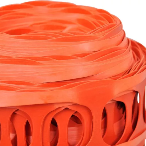 Rete di recinzione in plastica durevole da 50 m - Tagliabile per costruzioni ed eventi
