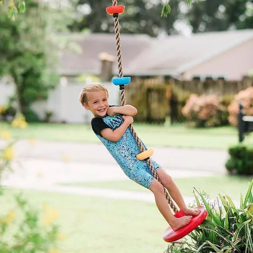 Corda da arrampicata e altalena 2-in-1 per bambini - Capacità di 100 kg, sedile antiscivolo