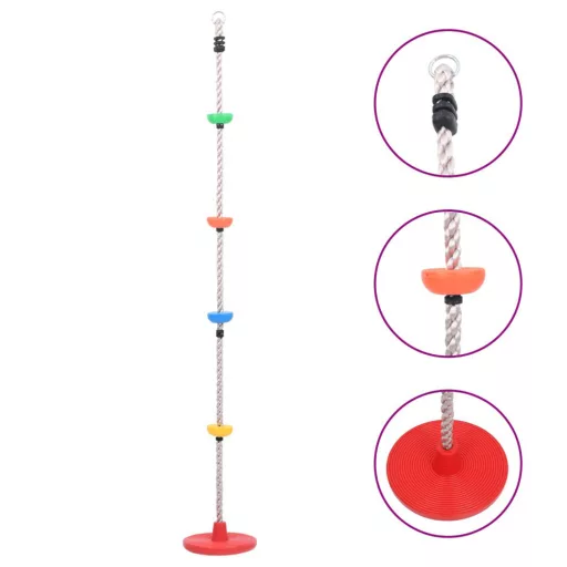 Corda da arrampicata e altalena 2-in-1 per bambini - Capacità di 100 kg, sedile antiscivolo
