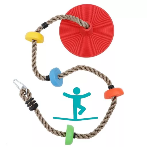 Corda da arrampicata e altalena 2-in-1 per bambini - Capacità di 100 kg, sedile antiscivolo