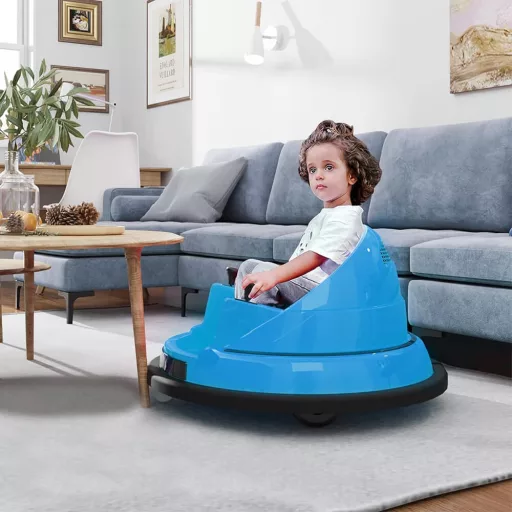 Macchinina elettrica per bambini con telecomando e 200 palline colorate, rotazione a 360°