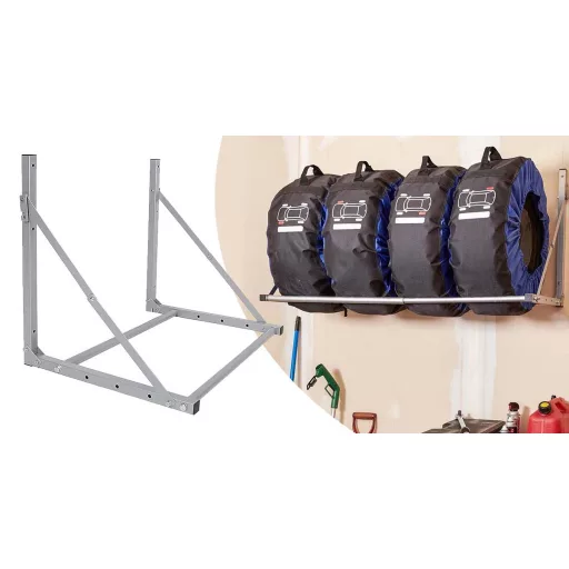 Supporto per pneumatici da parete - Capacità di 136 kg, Design regolabile