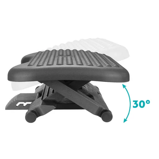 Poggiapiedi ergonomico regolabile per ufficio con superficie antiscivolo