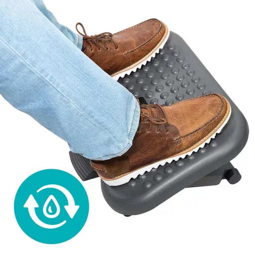 Poggiapiedi ergonomico regolabile per ufficio con superficie antiscivolo