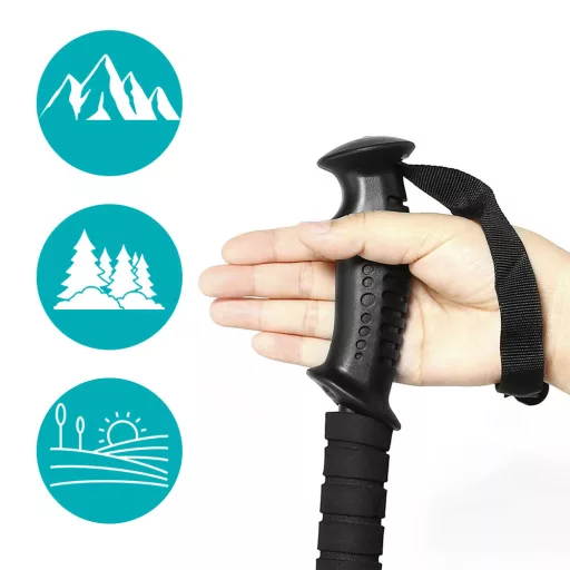 Bastoni da trekking telescopici regolabili con funzione anti-shock e 5 punte intercambiabili