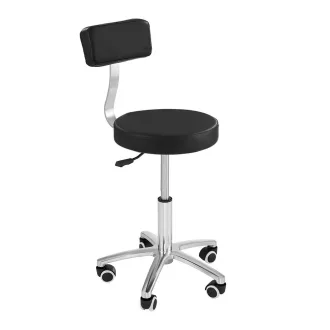   Sedia da bellezza ergonomica imbottita con altezza regolabile e sedile girevole - Nera