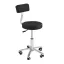 Sedia da bellezza ergonomica imbottita con altezza regolabile e sedile girevole - Nera