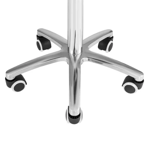 Sedia da bellezza ergonomica imbottita con altezza regolabile e sedile girevole - Nera