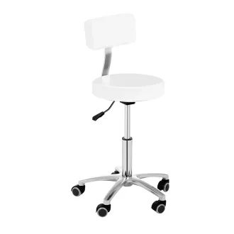   Sedia cosmetica ergonomica regolabile in altezza con schienale - disponibile in nero e bianco
