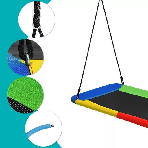 Amaca a nido sospesa 150x80 cm con corda regolabile, capacità 150 kg