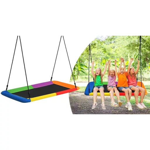 Amaca a nido sospesa 150x80 cm con corda regolabile, capacità 150 kg