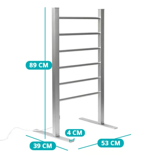 Scaldasalviette Elettrico - Montato a Muro, Asciugatura Rapida, Classe IP44