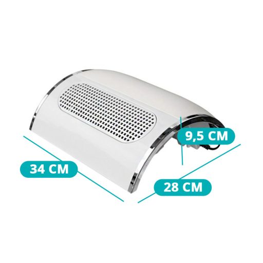 Raccoglitore di polvere per unghie elettrico con 3 ventole - ergonomico e facile da pulire