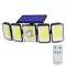 Lampada solare rotante a 5 pannelli 300 LED con sensore di movimento e telecomando, impermeabile IP65