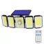 Lampada solare rotante a 5 pannelli 300 LED con sensore di movimento e telecomando, impermeabile IP65