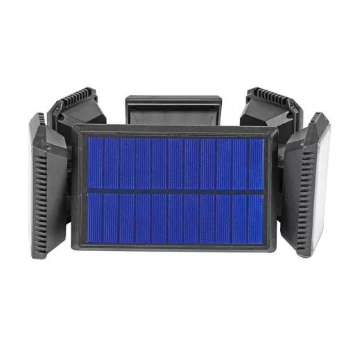 Lampada solare rotante a 5 pannelli 300 LED con sensore di movimento e telecomando, impermeabile IP65