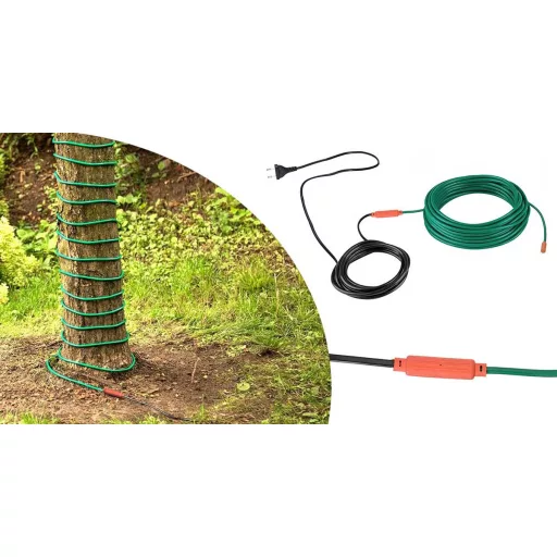Cavo riscaldante da giardino per piante 20m - 120W, impermeabile, uso interno/esterno