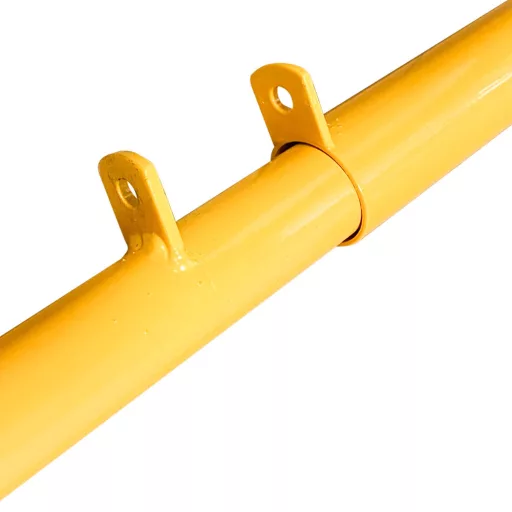 Barriera di parcheggio pieghevole bloccabile - Acciaio giallo resistente alle intemperie con 3 chiavi